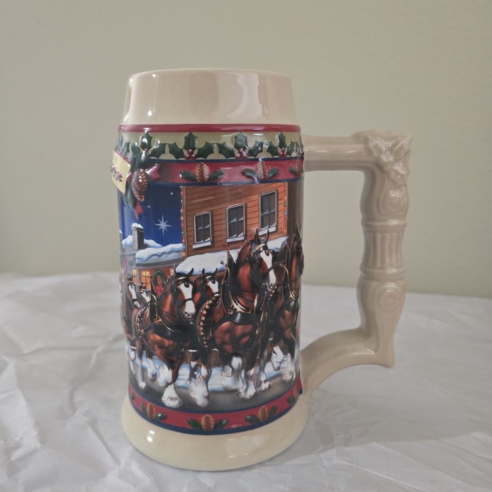 Vintage 2003 Anheuser Busch Budweiser *Holiday Stein* Clydesdales